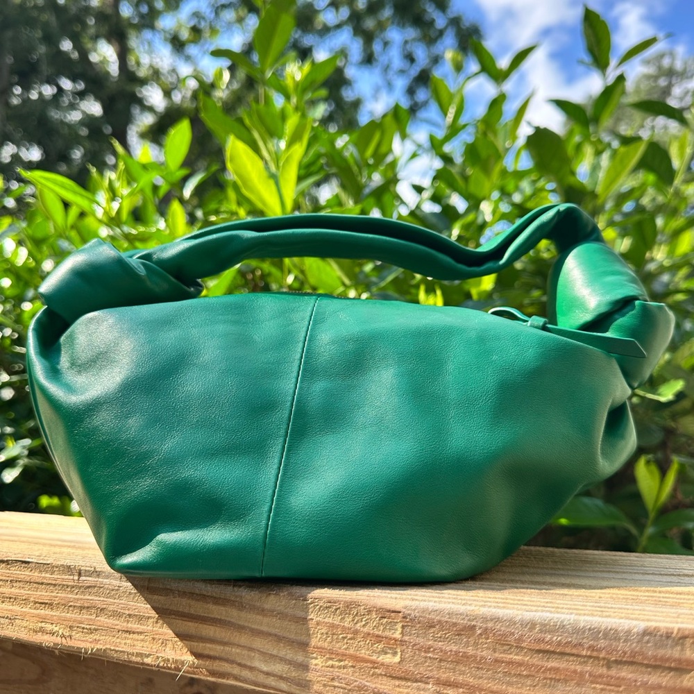 Bottega Veneta Emerald Green double knot Jody